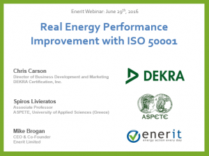 Watch Enerit ISO 50001 Webinar June 29th 2016